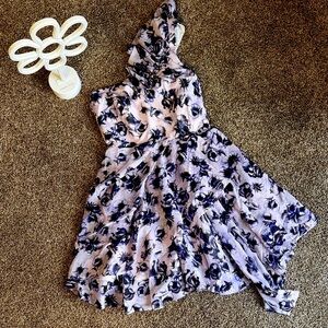 Topshop Floral Dress in lilac and purple